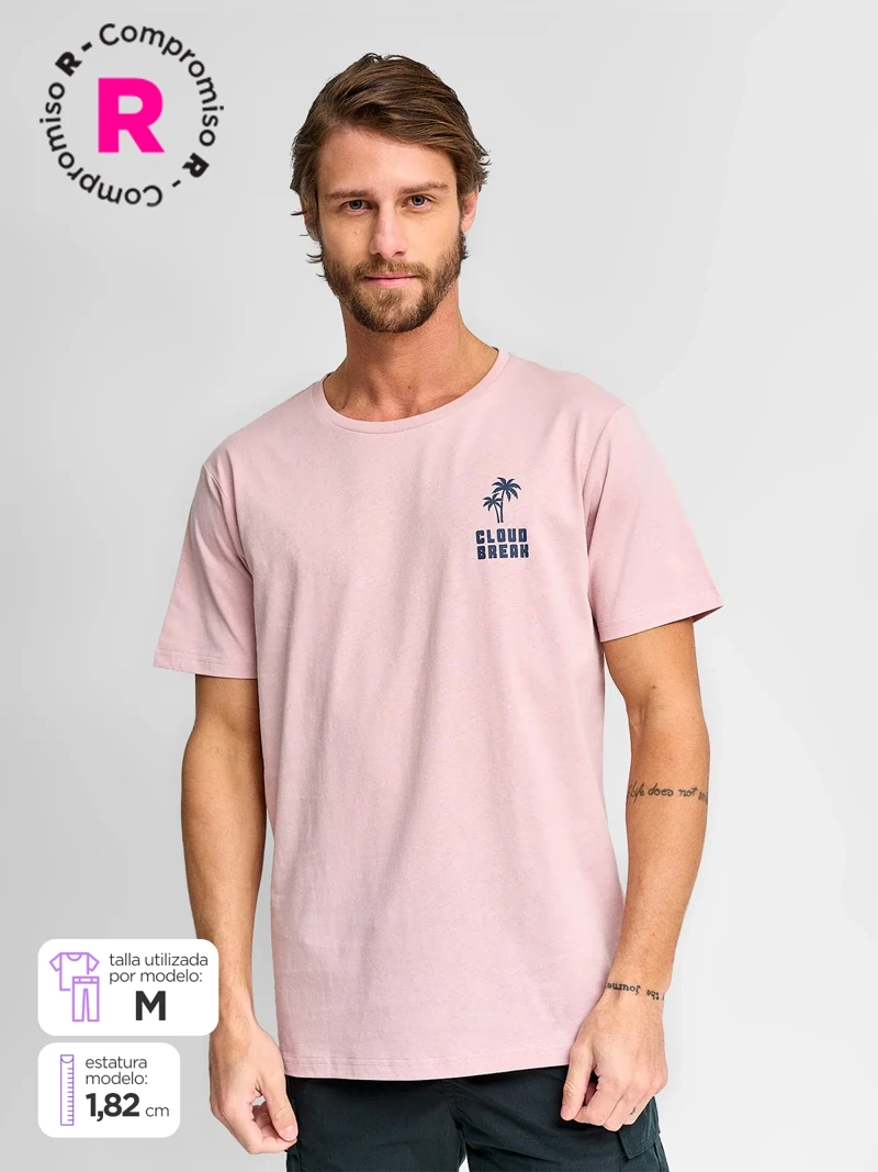 POLERA HOMBRE CLOUDBREAK ALGODÓN MANGA CORTA PRINT - 1