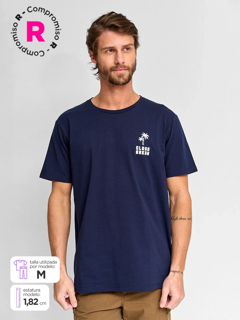 POLERA HOMBRE CLOUDBREAK ALGODÓN MANGA CORTA PRINT
