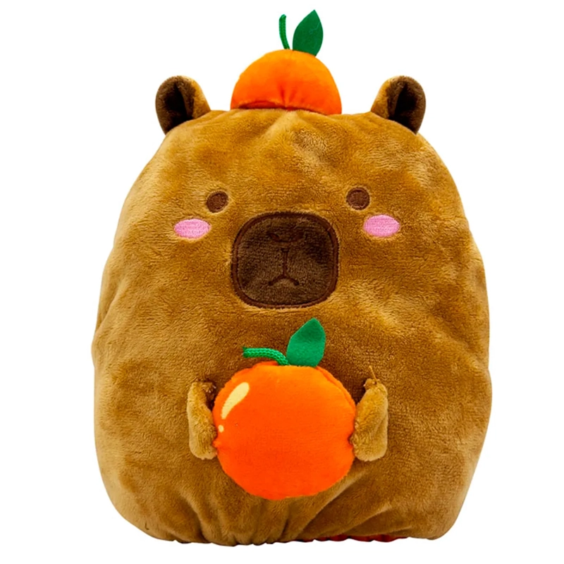 CAPIBARA PELUCHE REVER 20CM W2 NARANJA - 1