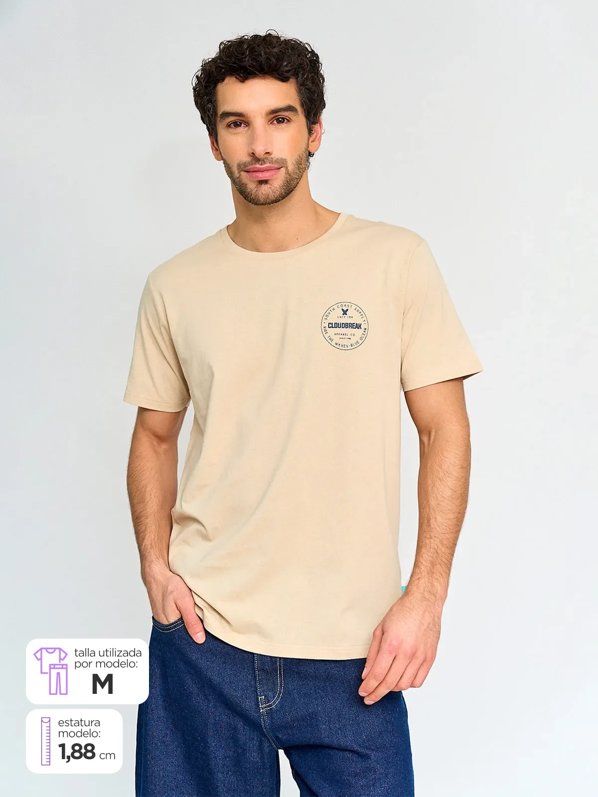 POLERA HOMBRE CLOUDBREAK ALGODÓN MANGA CORTA - 1