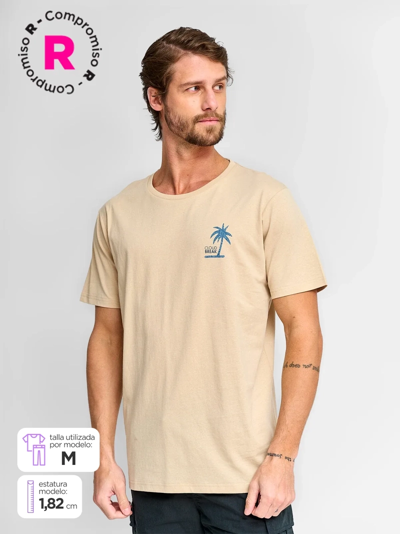 POLERA HOMBRE CLOUDBREAK ALGODÓN MANGA CORTA PRINT - 1