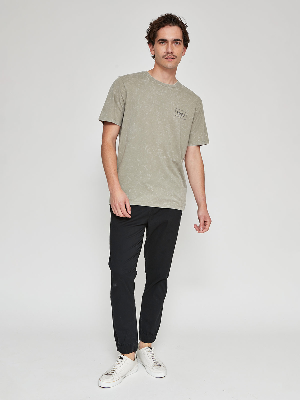 POLERA HOMBRE HALF ALGODÓN MANGA CORTA - 4