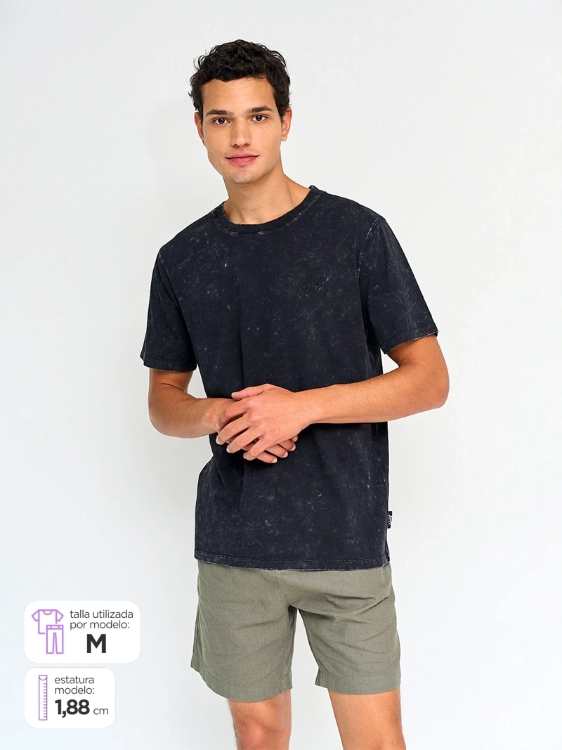 POLERA HOMBRE HALF ALGODÓN MANGA CORTA - 1