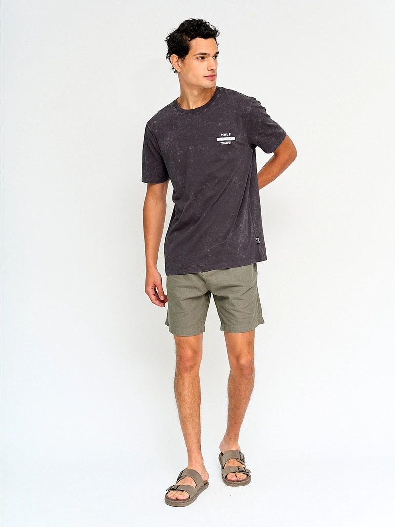 POLERA HOMBRE HALF ALGODÓN MANGA CORTA - 4