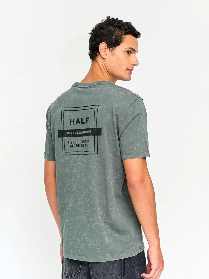 POLERA HOMBRE HALF ALGODÓN MANGA CORTA - 2