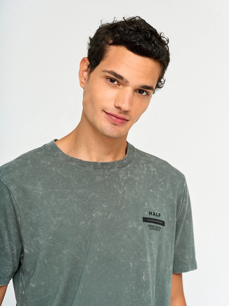 POLERA HOMBRE HALF ALGODÓN MANGA CORTA - 3