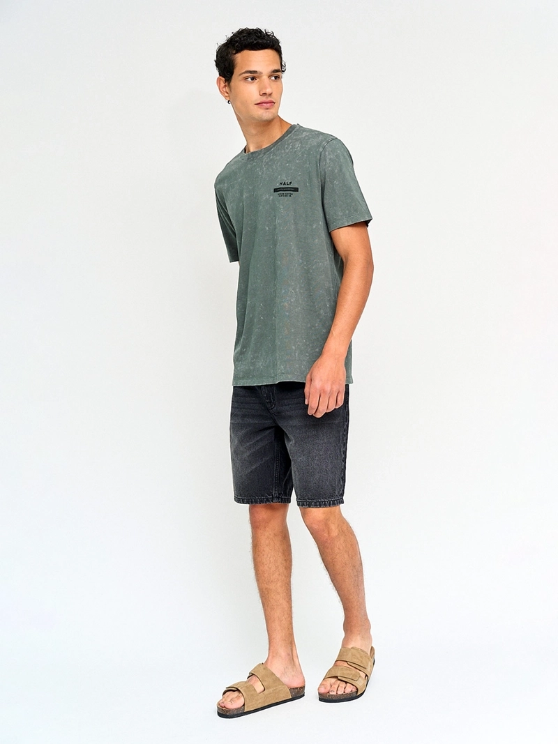 POLERA HOMBRE HALF ALGODÓN MANGA CORTA - 4
