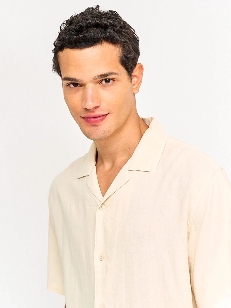 CAMISA HOMBRE INDEX LINO MANGA CORTA - 3