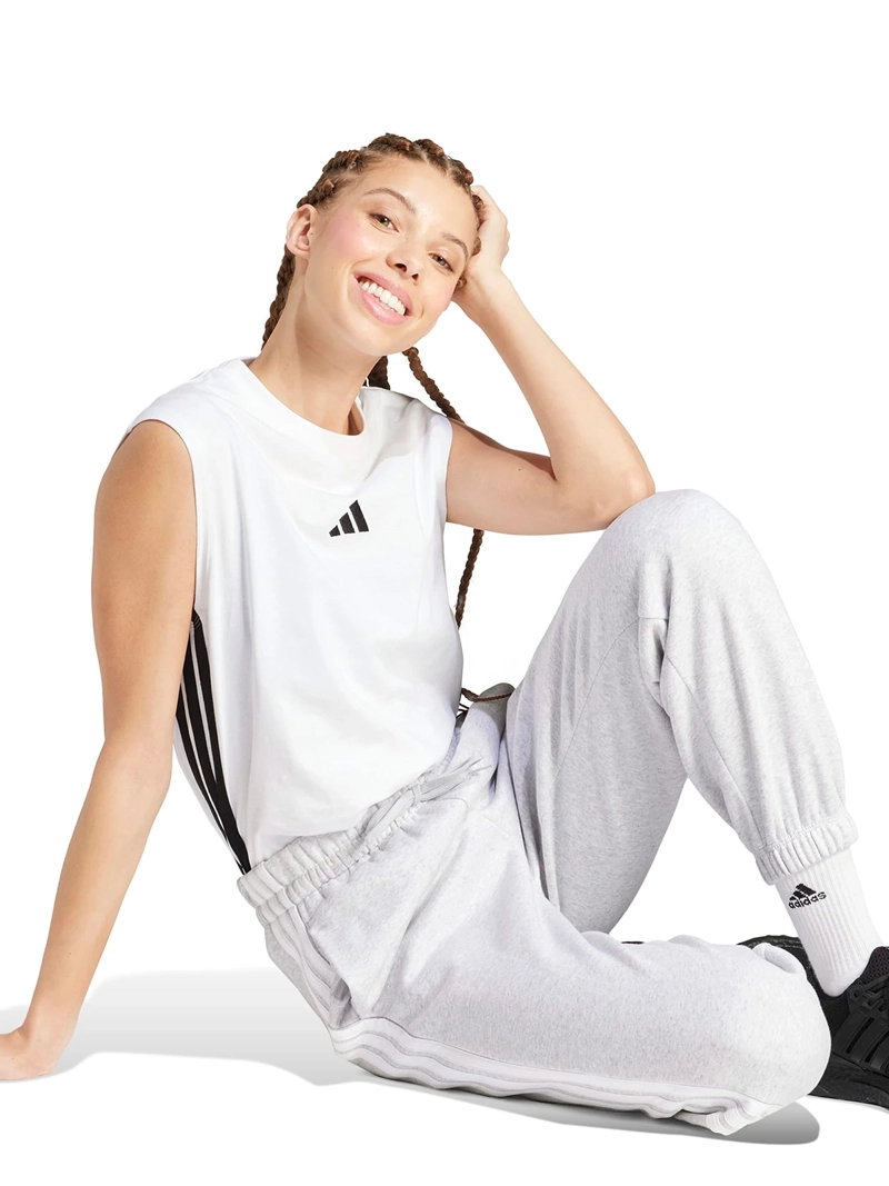 PANTALÓN DE BUZO MUJER ADIDAS ALGODÓN ESSENTIALS 3 TIRAS HOLGADO - 6