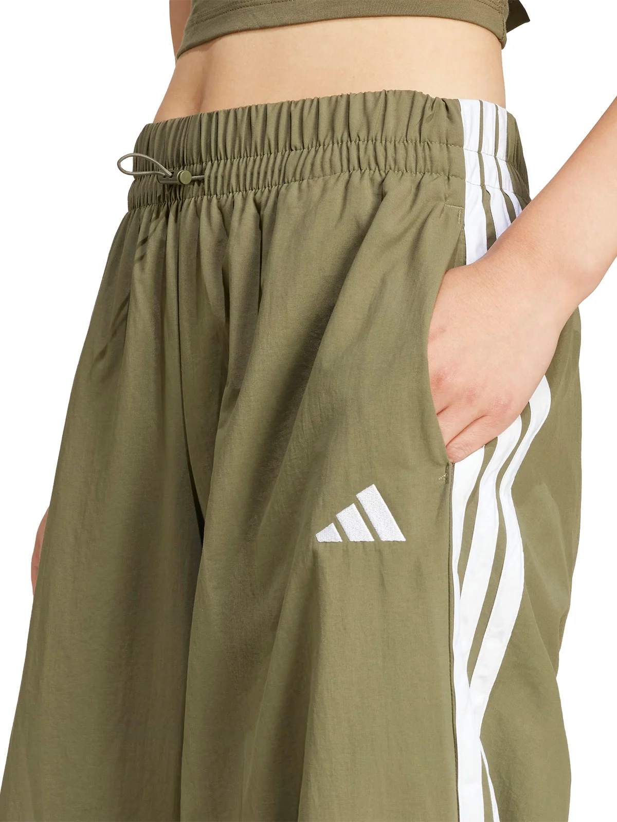 PANTALÓN DE BUZO MUJER ADIDAS ESSENTIALS 3 TIRAS LIFESTYLE PARACHUTE - 3