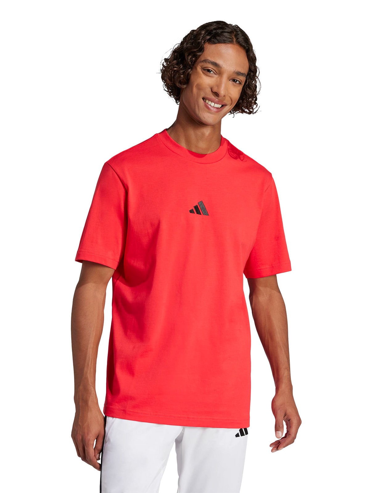 CAMISETA HOMBRE ADIDAS ESSENTIALS SMALL LOGO SINGLE JF1095 ROJO - 1