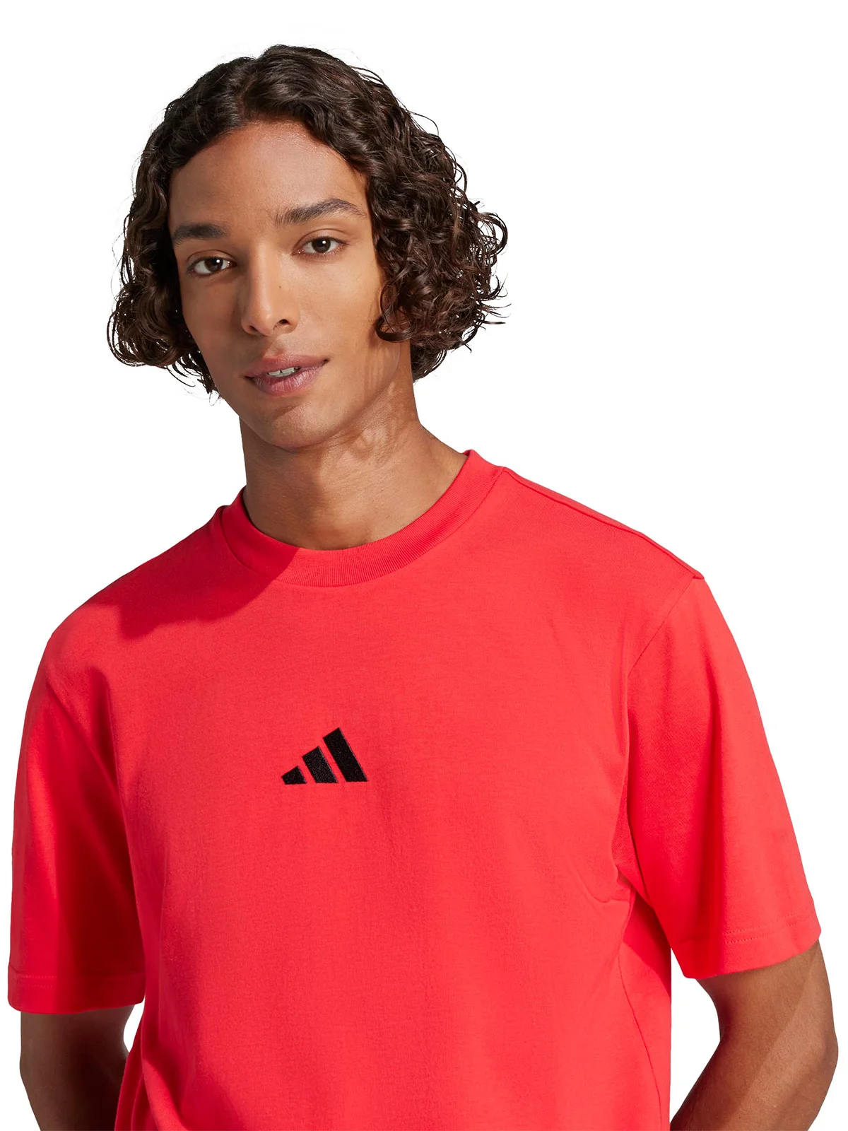 CAMISETA HOMBRE ADIDAS ESSENTIALS SMALL LOGO SINGLE JF1095 ROJO - 3