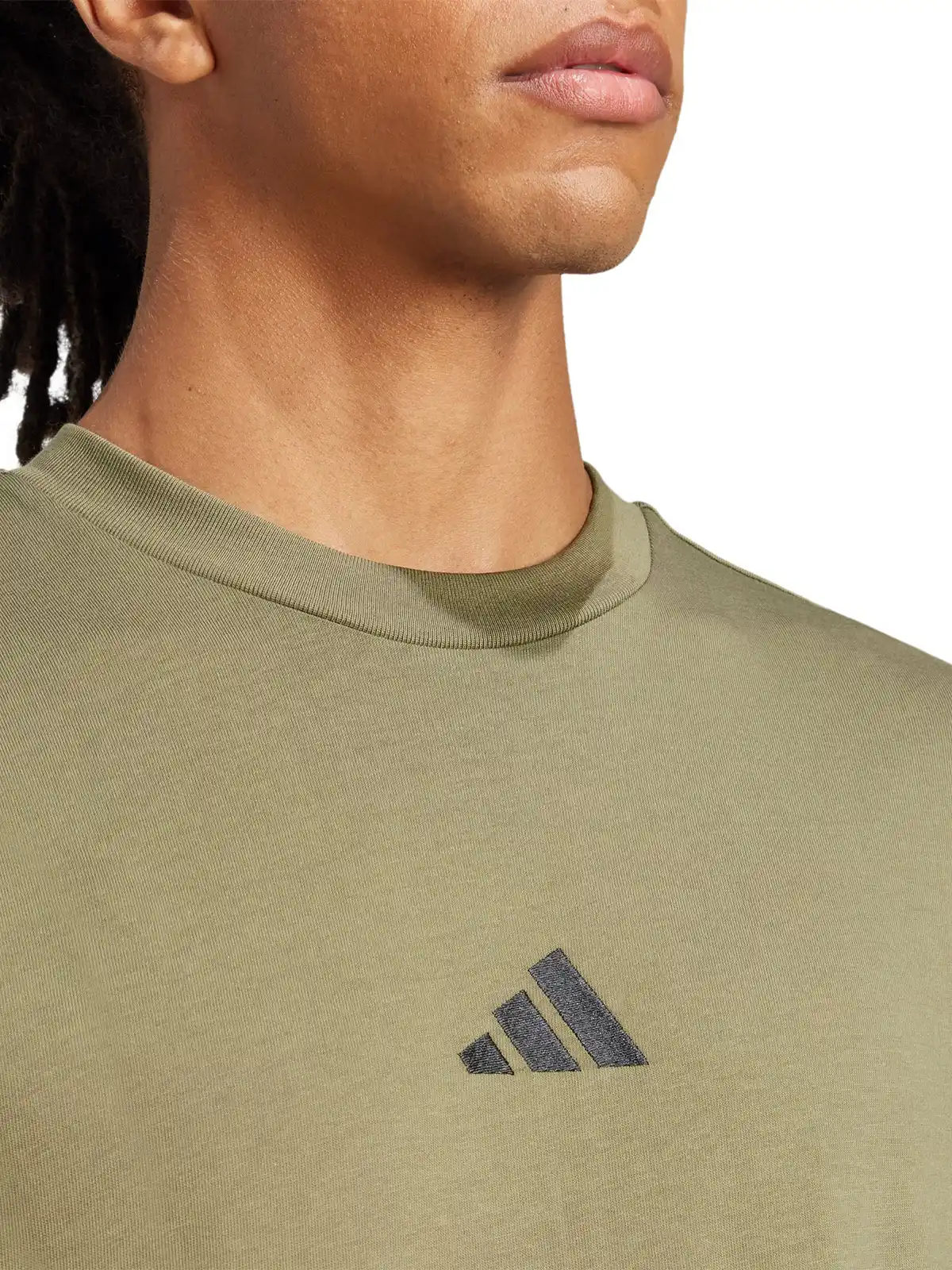 POLERA MANGA CORTA HOMBRE ADIDAS ESSENTIALS LOGO PEQUEÑO - 4