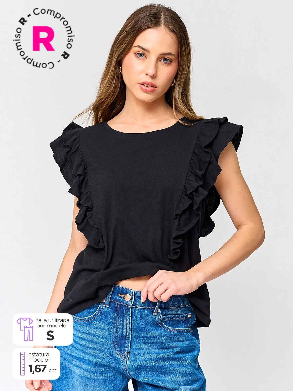 POLERA MUJER PEPE JEANS ALGODÓN VUELOS - 1