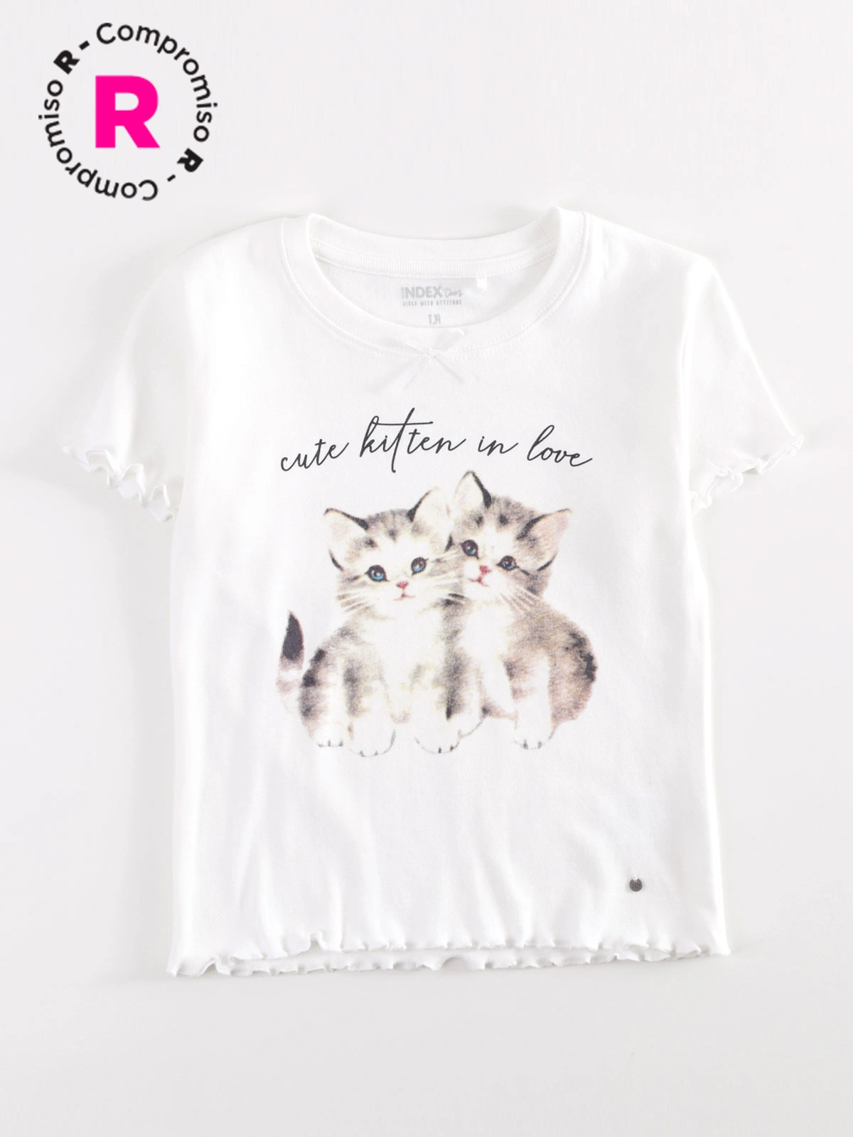 POLERA MANGA CORTA INDEX RIB ESTAMPADA - 1