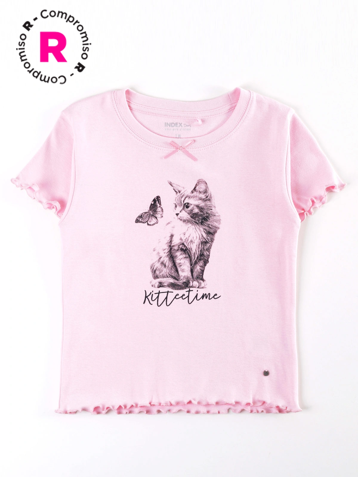 POLERA MANGA CORTA INDEX RIB ESTAMPADA