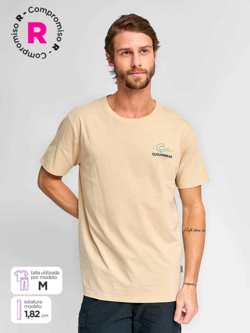 POLERA HOMBRE CLOUDBREAK ALGODÓN MANGA CORTA PRINT - 1