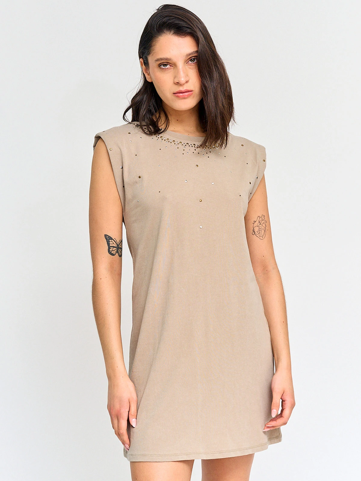 VESTIDO MUJER BARBADOS ALGODÓN CORTO HOMBRERAS - 2