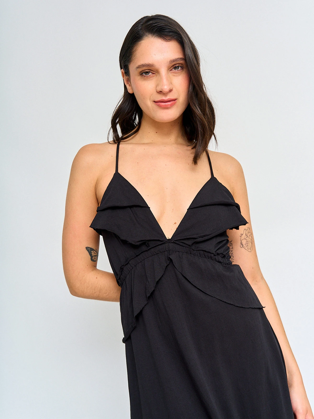 VESTIDO MUJER BARBADOS ALGODÓN LARGO VOLANTES - 4