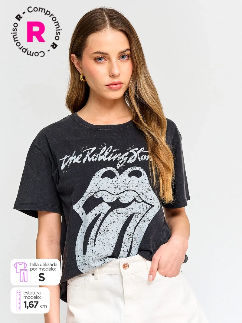POLERA MUJER BARBADOS ALGODÓN THE ROLLING STONES - 1