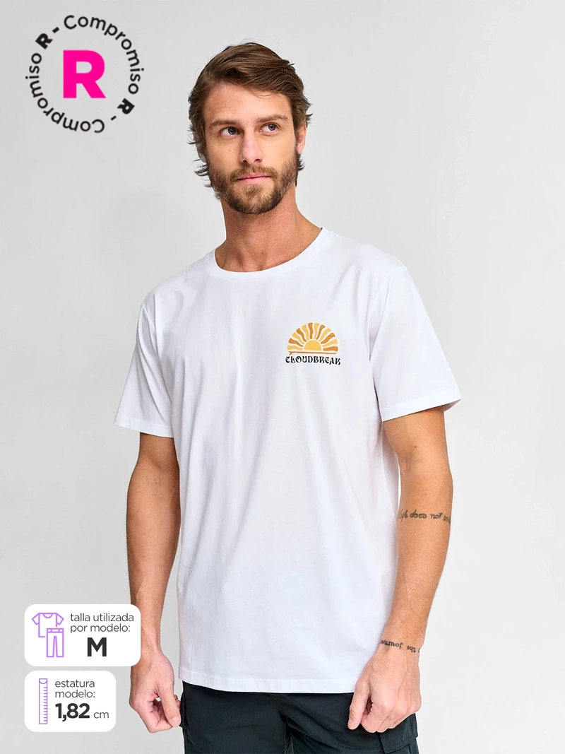 POLERA HOMBRE CLOUDBREAK ALGODÓN MANGA CORTA PRINT - 1