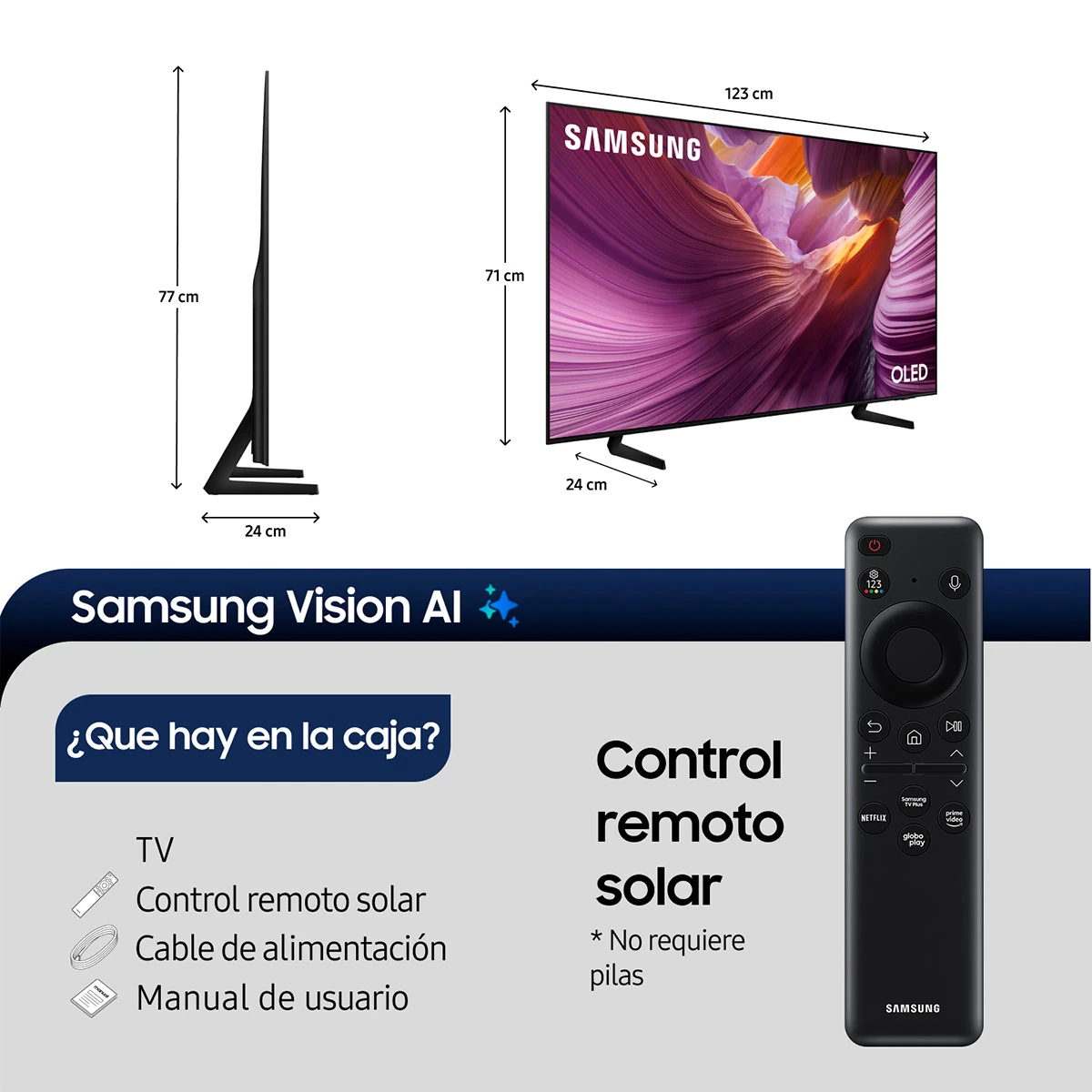 SMART TV SAMSUNG OLED 4K UHD 55" VISION AI QN55S85FAGXZS - 3