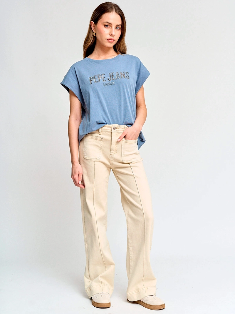POLERA MUJER PEPE JEANS ALGODÓN CALADO - 4
