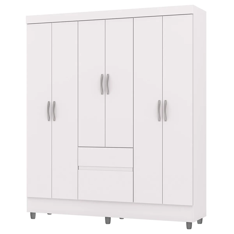 CLÓSET VEKKA HOME IDEAL 6 PUERTAS 2 CAJONES BLANCO - 1