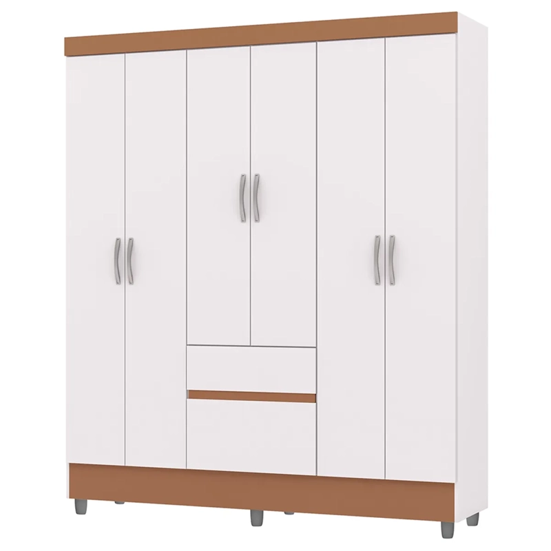 CLÓSET VEKKA HOME IDEAL 6 PUERTAS 2 CAJONES BLANCO - 2