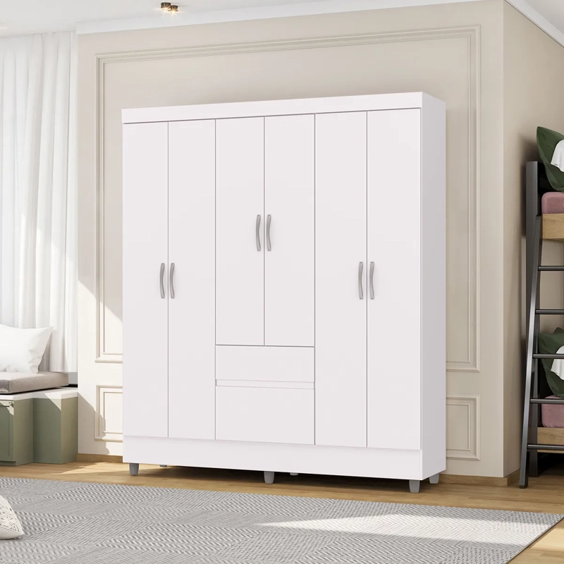 CLÓSET VEKKA HOME IDEAL 6 PUERTAS 2 CAJONES BLANCO - 11
