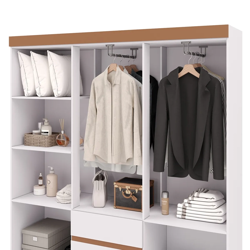 CLÓSET VEKKA HOME IDEAL 6 PUERTAS 2 CAJONES BLANCO - 6