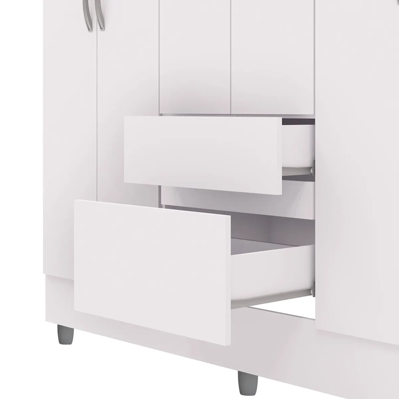CLÓSET VEKKA HOME IDEAL 6 PUERTAS 2 CAJONES BLANCO - 7