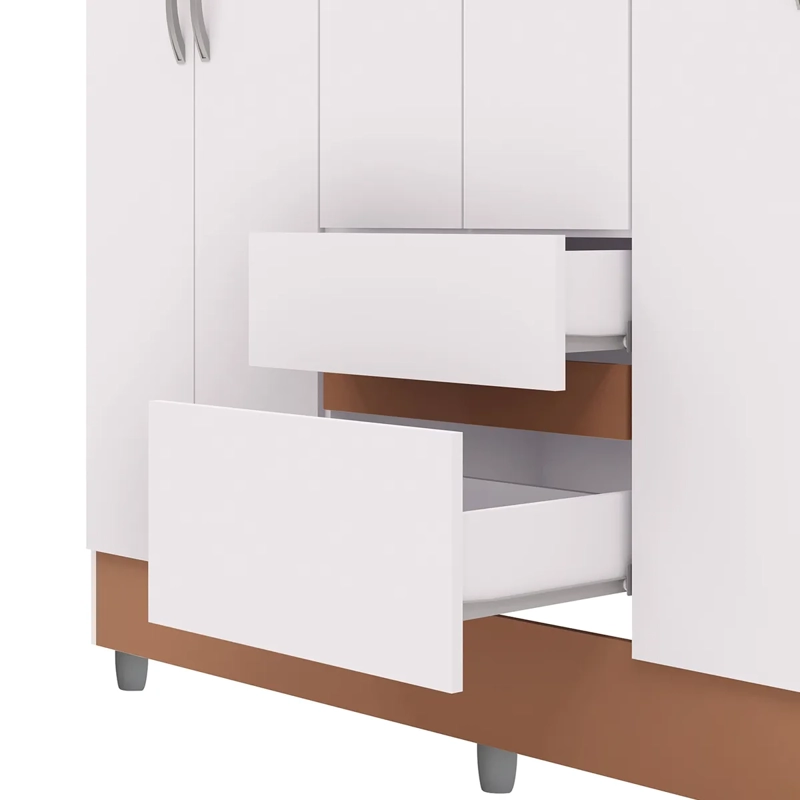 CLÓSET VEKKA HOME IDEAL 6 PUERTAS 2 CAJONES BLANCO - 8