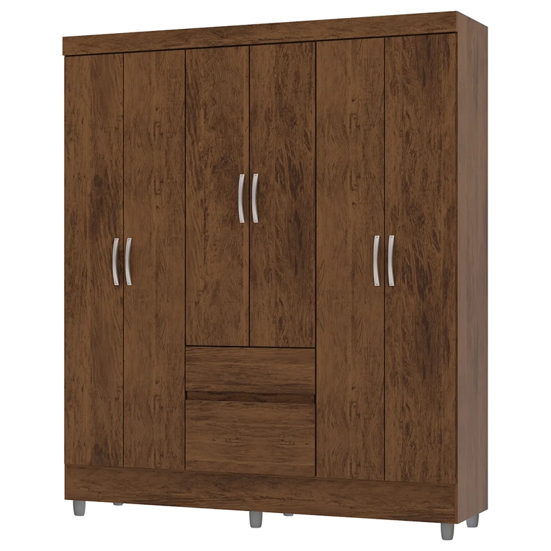 CLÓSET VEKKA HOME IDEAL 6 PUERTAS 2 CAJONES CAFÉ - 1