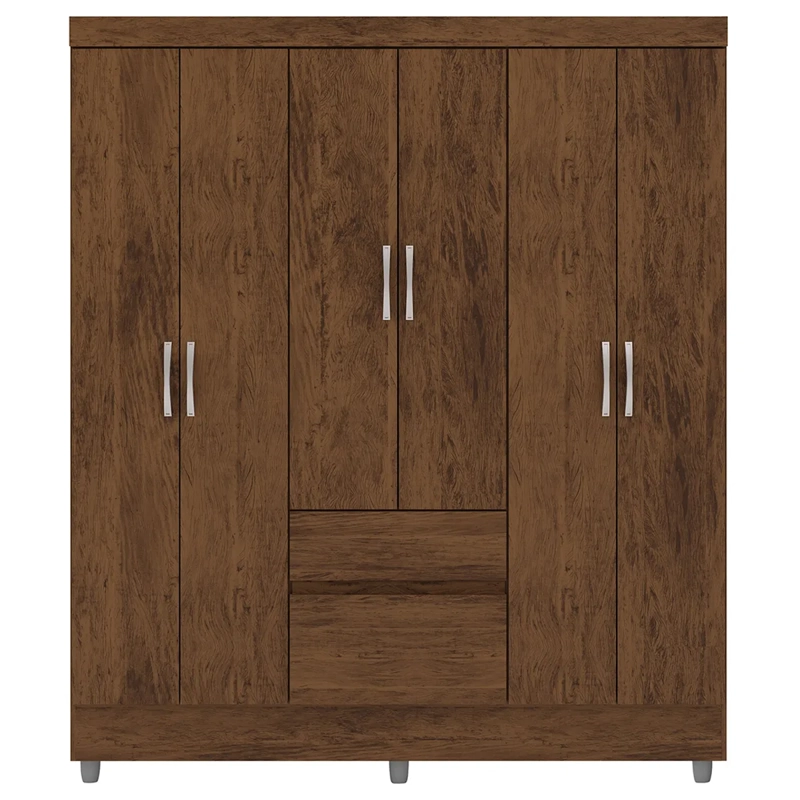 CLÓSET VEKKA HOME IDEAL 6 PUERTAS 2 CAJONES CAFÉ - 2
