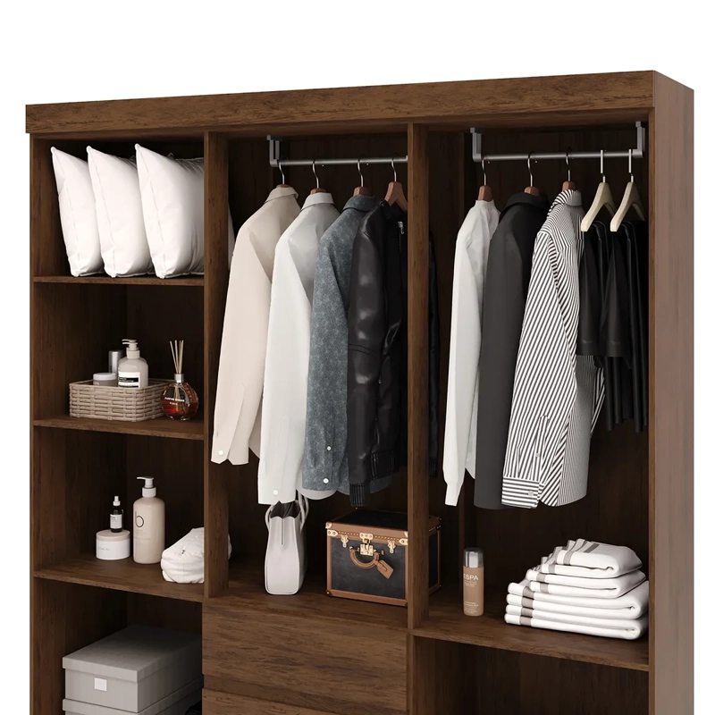 CLÓSET VEKKA HOME IDEAL 6 PUERTAS 2 CAJONES CAFÉ - 4