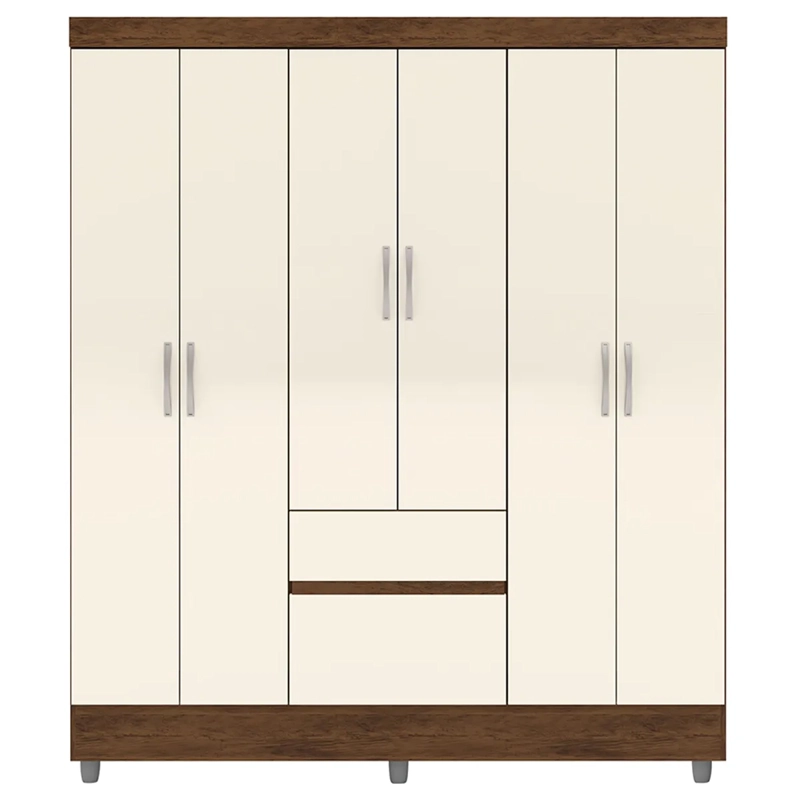 CLÓSET VEKKA HOME IDEAL 6 PUERTAS 2 CAJONES CREMA - 2