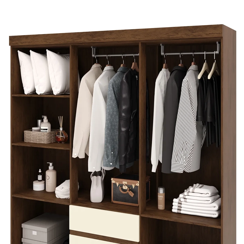 CLÓSET VEKKA HOME IDEAL 6 PUERTAS 2 CAJONES CREMA - 4