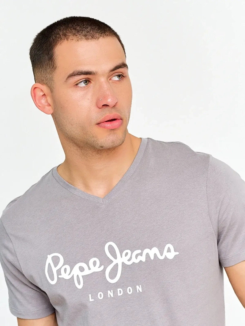 POLERA HOMBRE PEPE JEANS ALGODÓN CUELLO EN V MANGA CORTA - 3