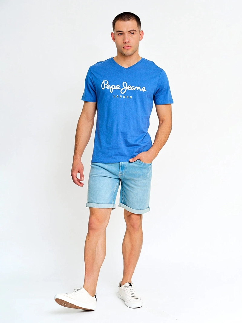 POLERA HOMBRE PEPE JEANS ALGODÓN BÁSICA CUELLO EN V - 4