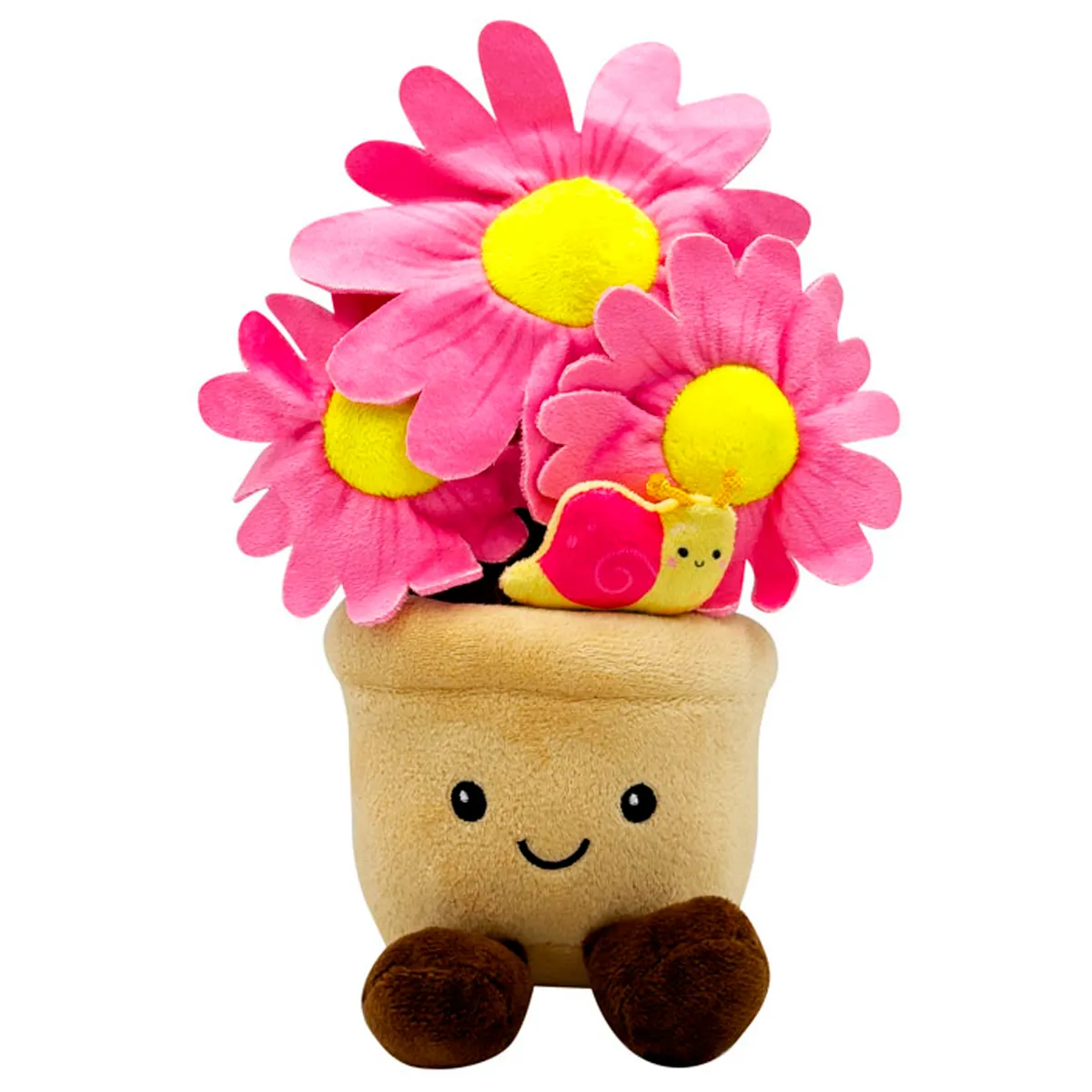 PELUCHE HAPPY PATITAS BICHIPLANTAS FLOR CON CARACOL - 1