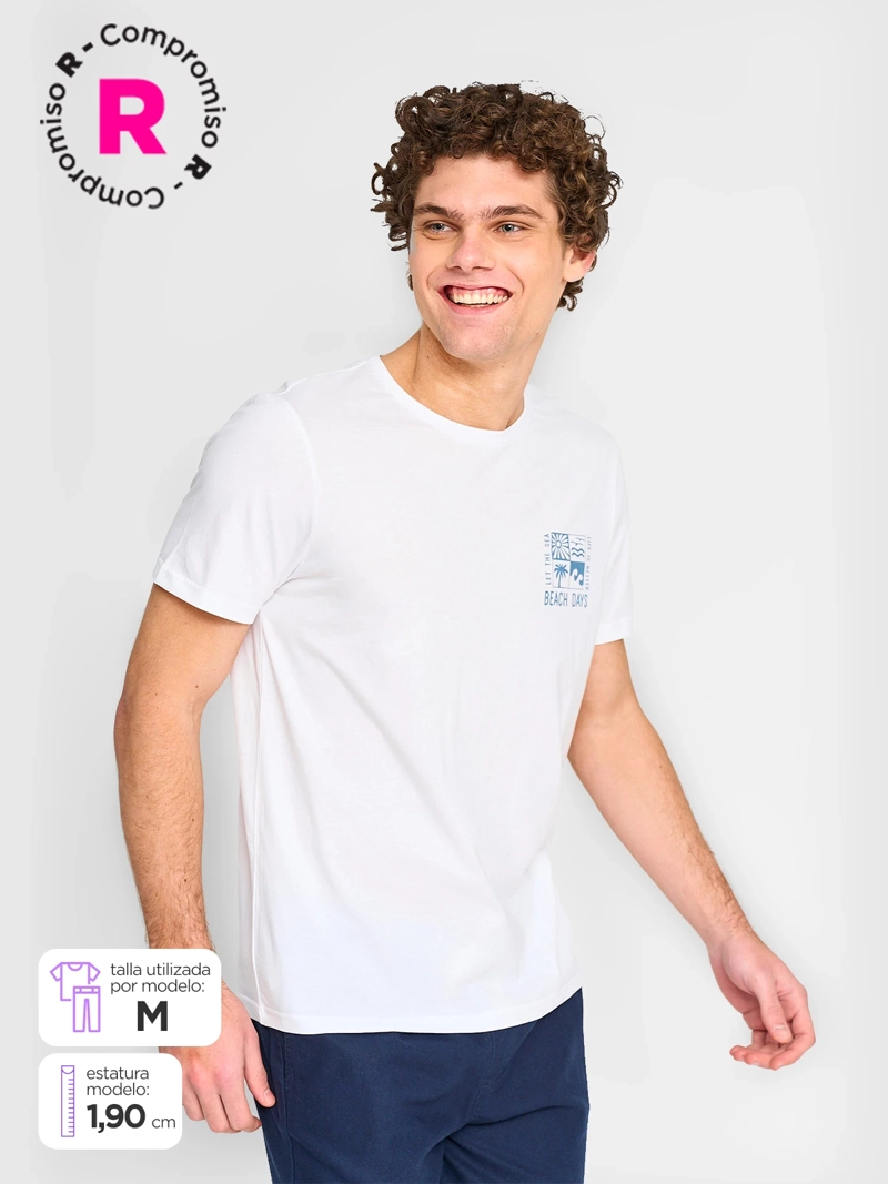 POLERA HOMBRE KENNETH STEVENS ALGODÓN CUELLO REDONDO MANGA CORTA