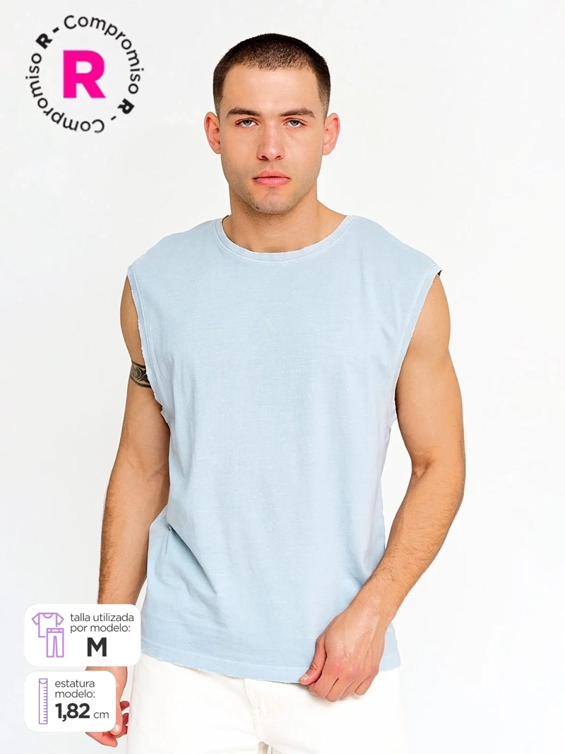 POLERA HOMBRE INDEX ALGODÓN SIN MANGAS - 1