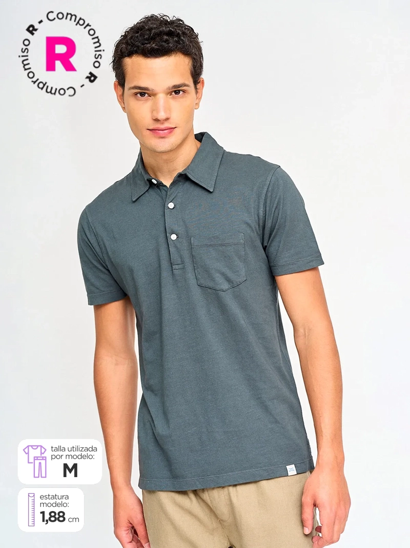 POLERA HOMBRE REGATTA ALGODÓN CUELLO POLO MANGA CORTA