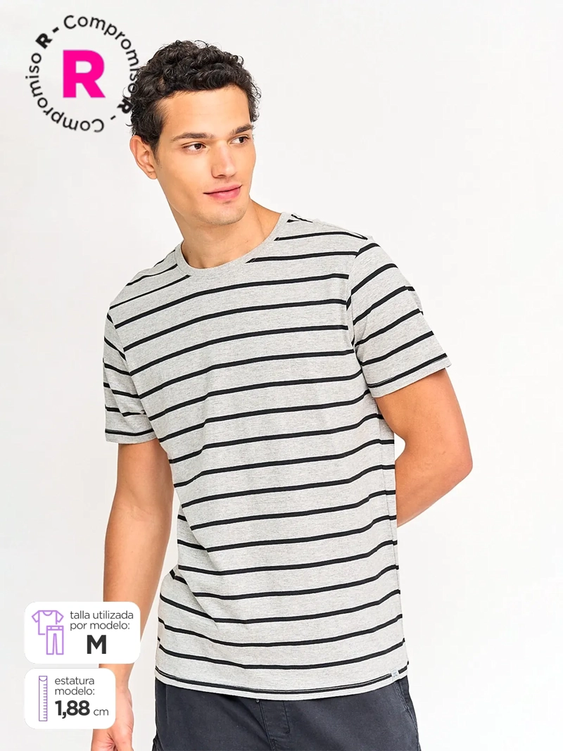 POLERA HOMBRE REGATTA ALGODÓN CUELLO REDONDO MANGA CORTA