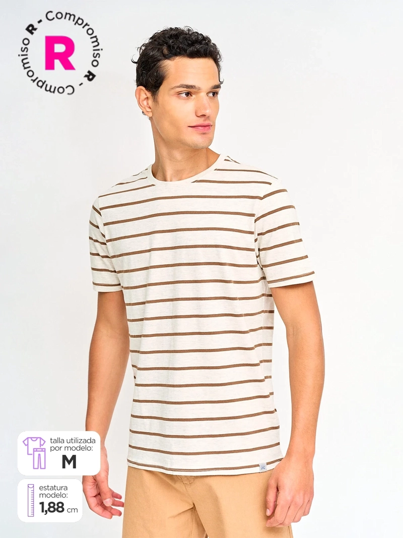 POLERA HOMBRE REGATTA ALGODÓN CUELLO REDONDO MANGA CORTA
