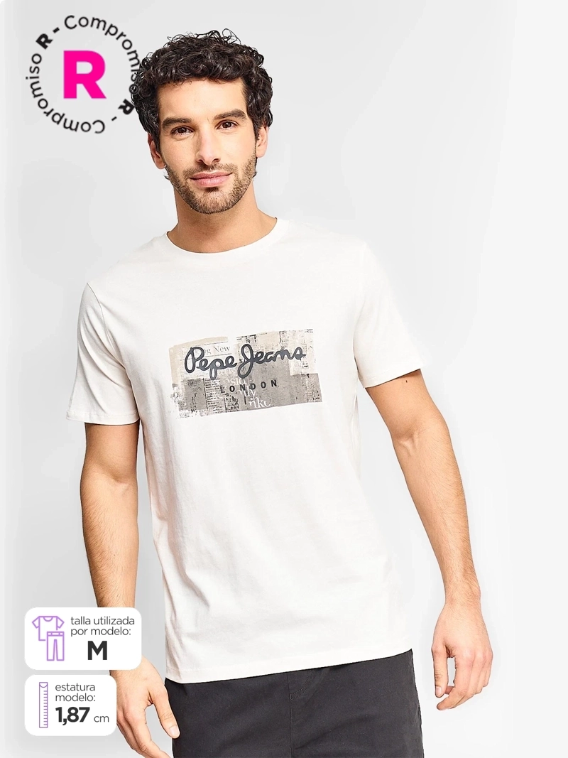 POLERA HOMBRE PEPE JEANS ALGODÓN MANGA CORTA - 1