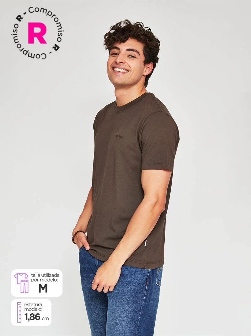 POLERA HOMBRE PEPE JEANS ALGODÓN CUELLO REDONDO MANGA CORTA LAVADA