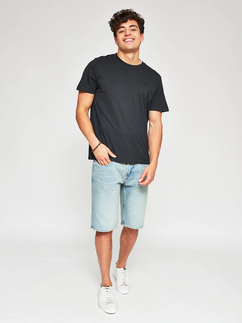 POLERA HOMBRE PEPE JEANS ALGODÓN CUELLO REDONDO MANGA CORTA LAVADA - 4