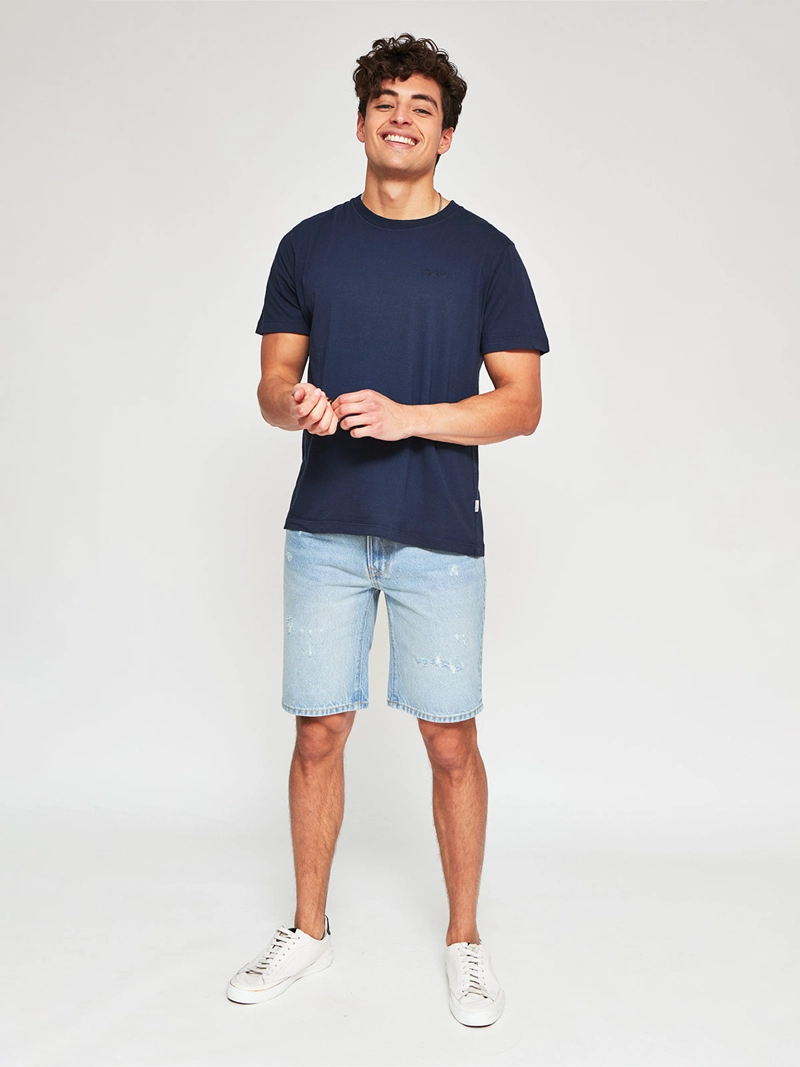 POLERA HOMBRE PEPE JEANS ALGODÓN CUELLO REDONDO MANGA CORTA LAVADA - 4